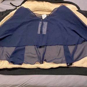 NWT SLNY Navy & Fig (purple)Womens Shawl Dress or Blouse Accessory (2 available)